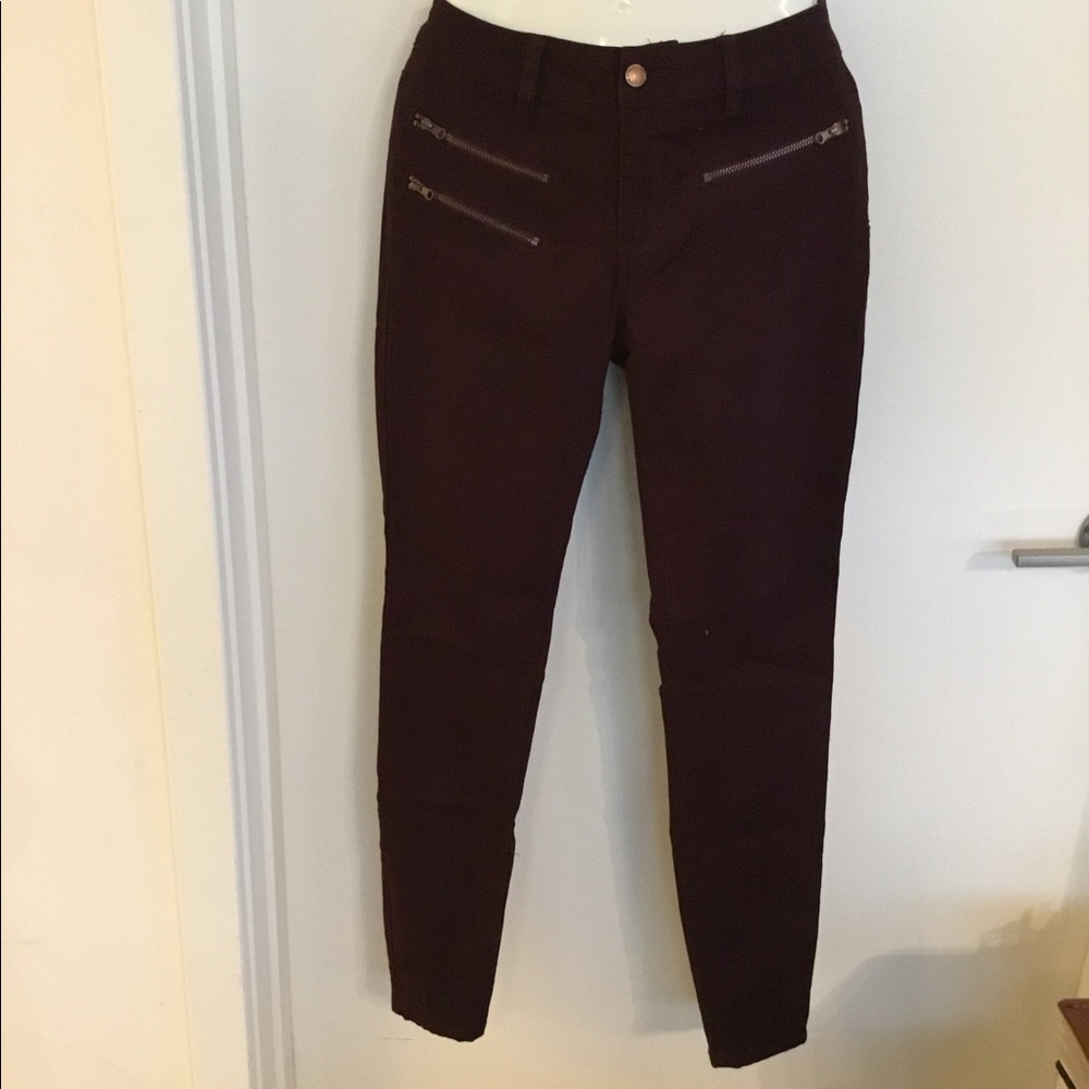 Cred New York  Brown Jean  Zipped skinny Jeans size 7Straight Jeans $30
